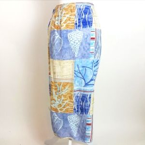 Jams World Vintage Sea Breeze Sarong Wrap Skirt S Beach